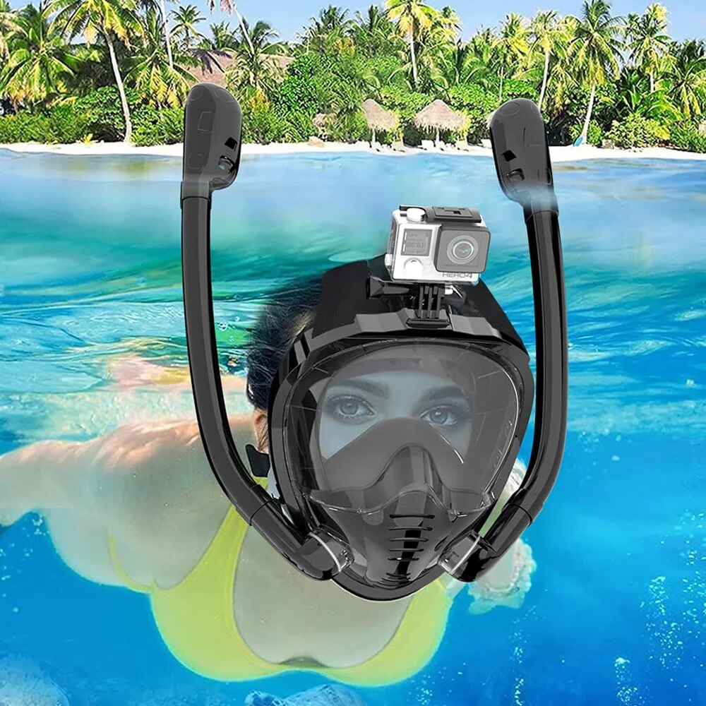 Full Face Snorkel Mask 180°Pan - Freediving Mask Set review and price