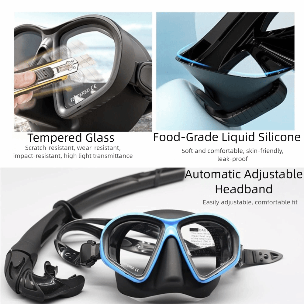 Tempered Glass Freediving Mask - Freediving Mask Set review and price